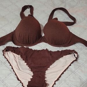 Shade & Shore Brown Bikini Set